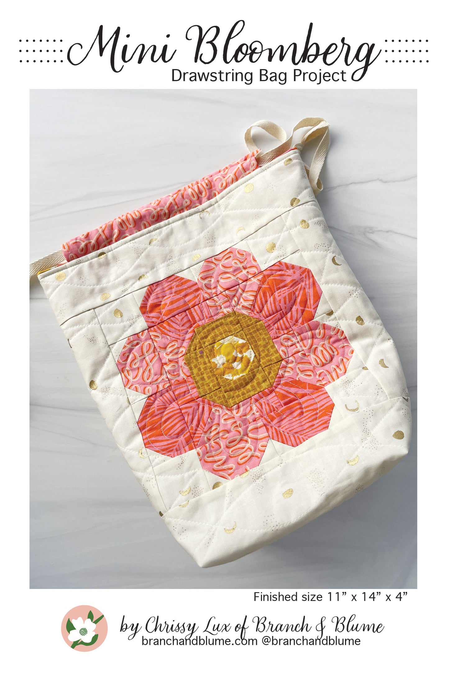Mini Bloomberg Drawstring Bag Pattern - PDF