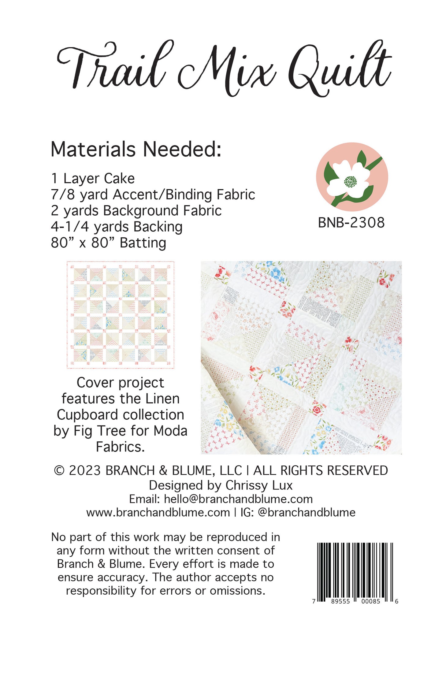 Trail Mix Quilt Pattern - PAPER