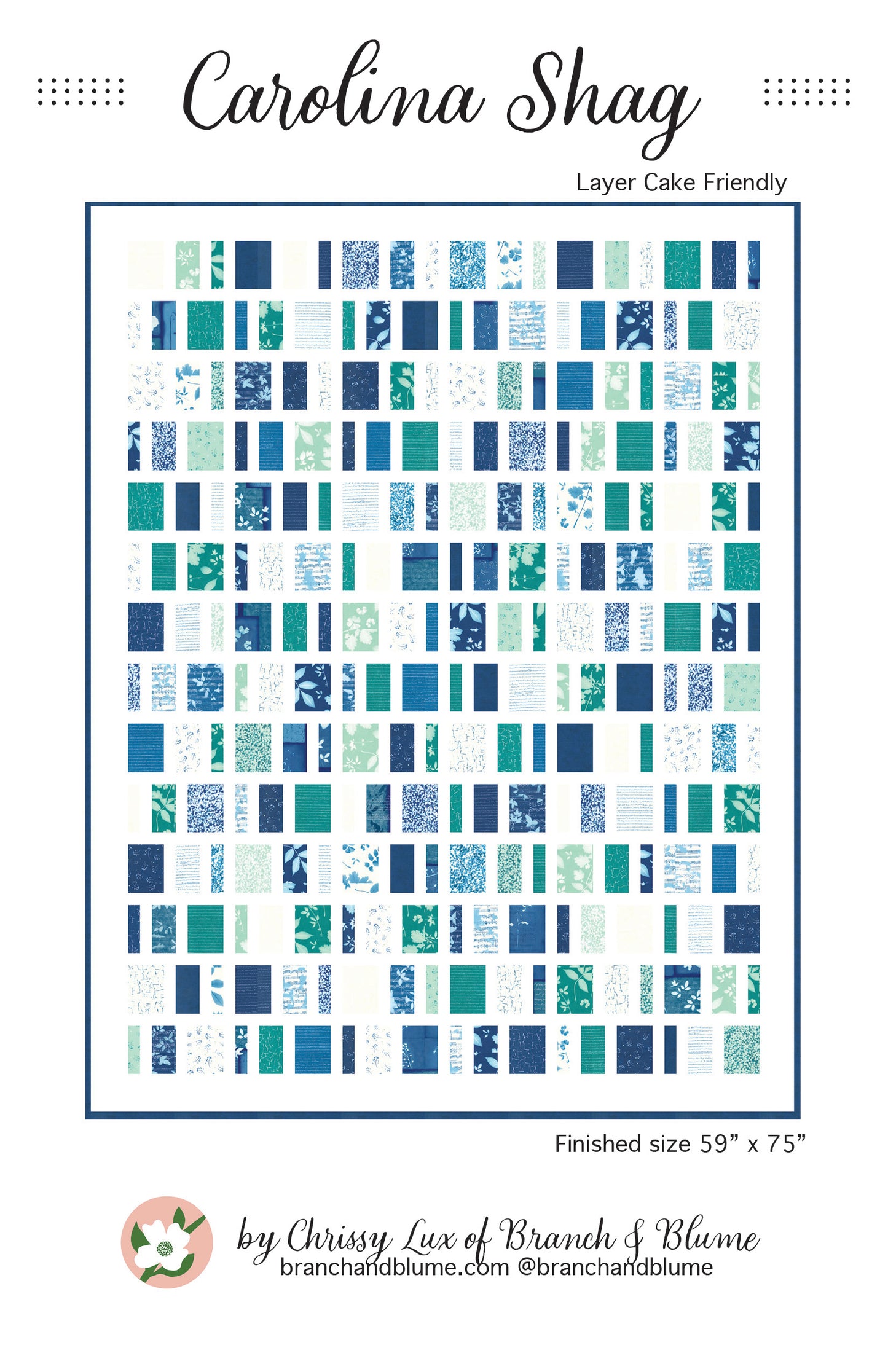 Carolina Shag Quilt Pattern - PAPER