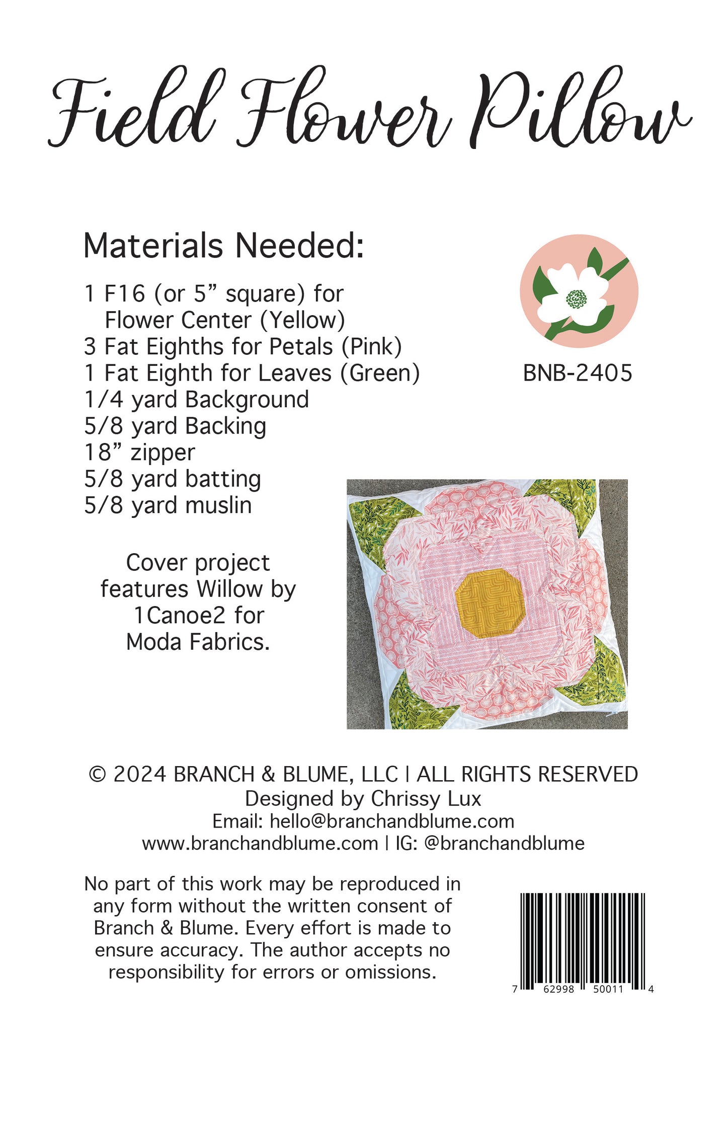 Field Flower Pillow - PAPER