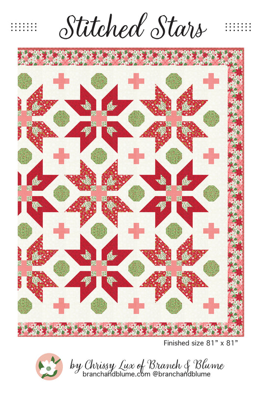 Stitched Stars Quilt Pattern - PDF
