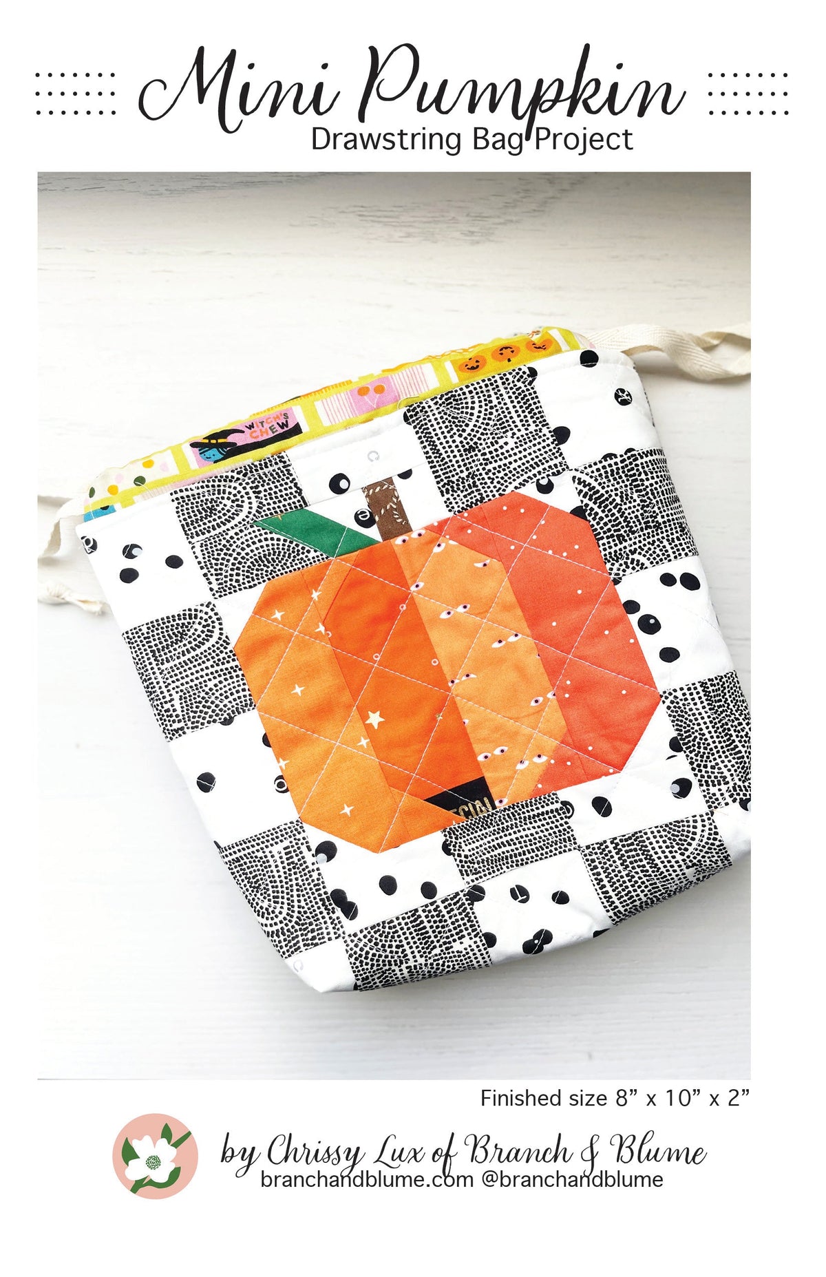 Paper Draw String Wallet Mini Pumpkin Drawstring Bag Pattern - PAPER – branchandblume