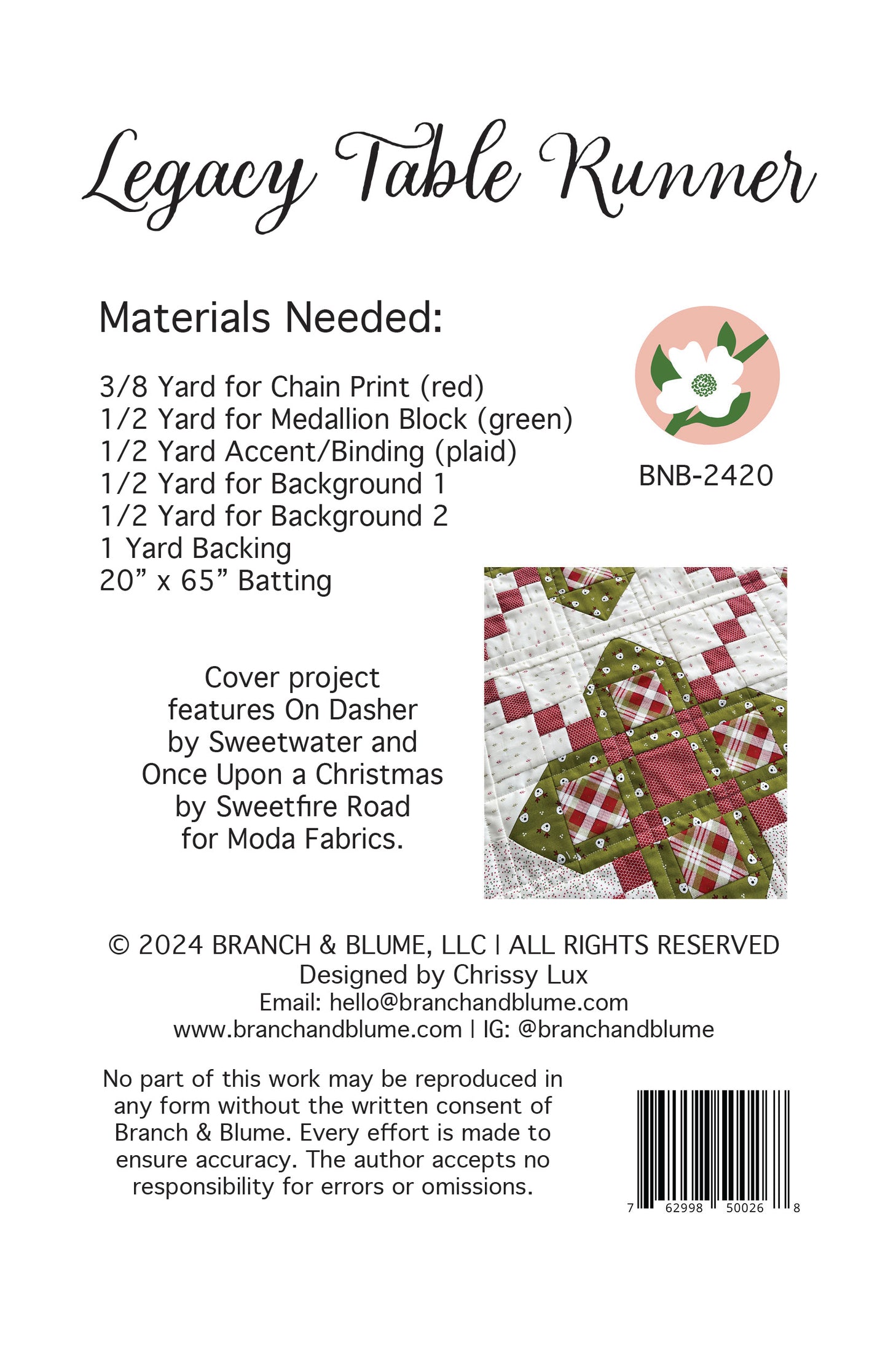 Legacy Table Runner Pattern - PDF