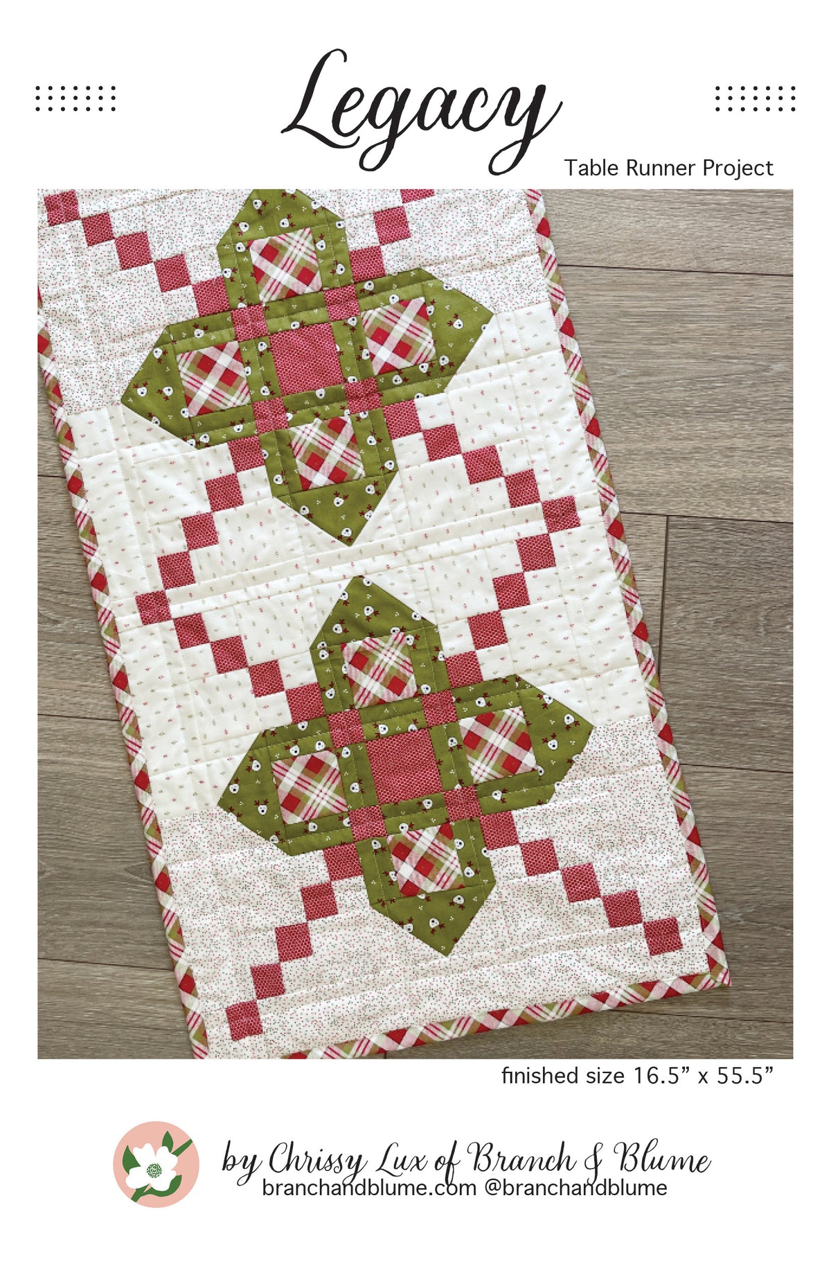 Memory Table Runner Pattern Legacy Table Runner Pattern - PDF – branchandblume