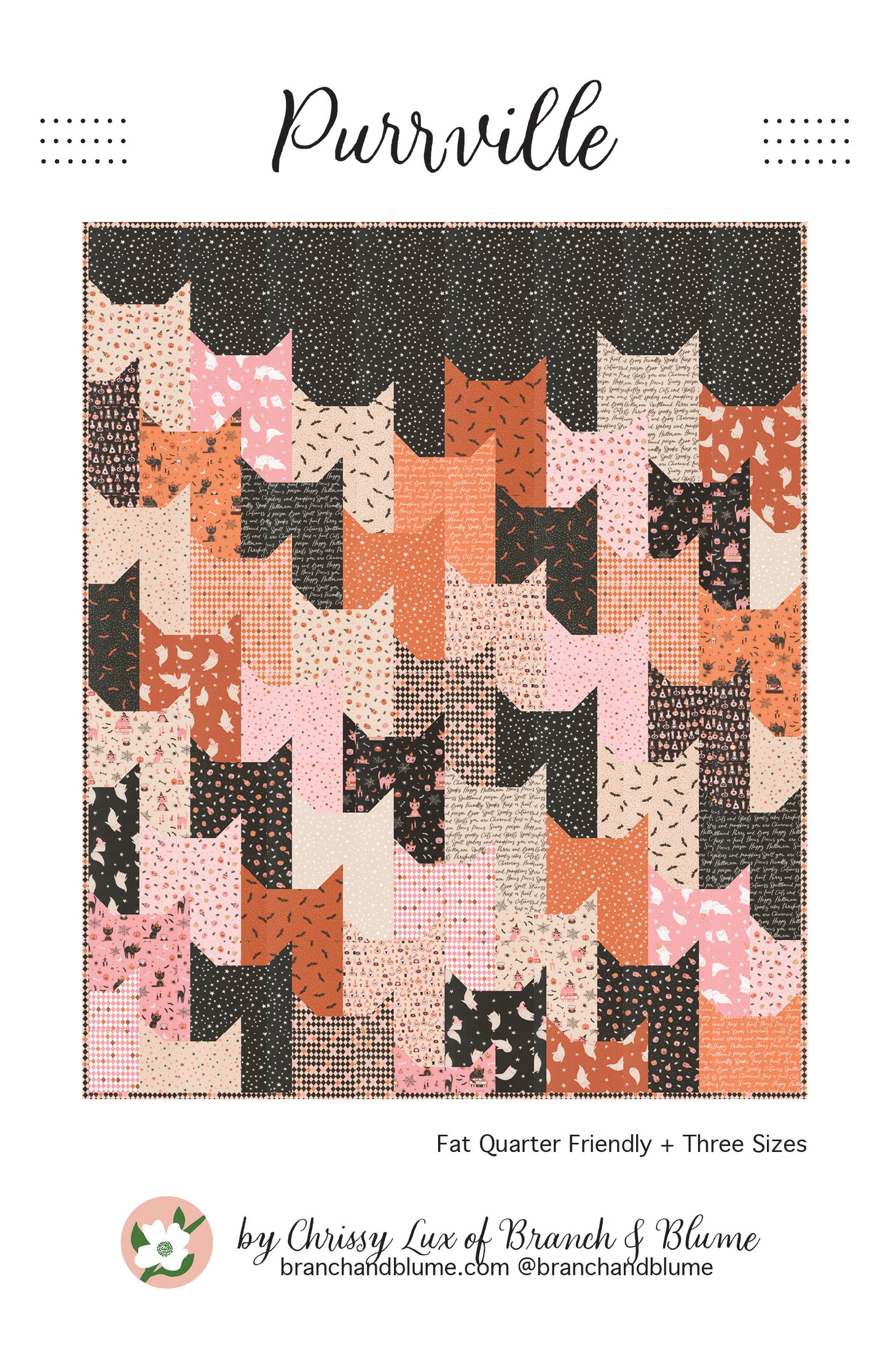 Purrville Quilt Pattern - PAPER
