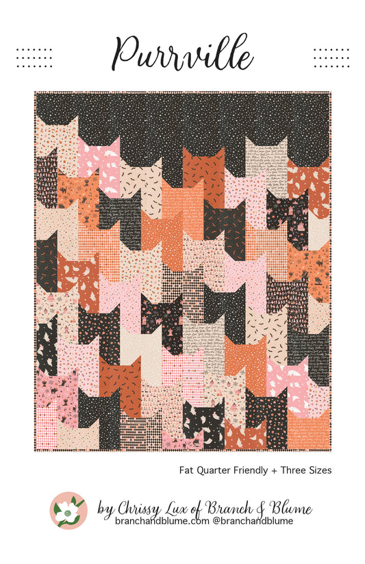 Purrville Quilt Pattern - PAPER