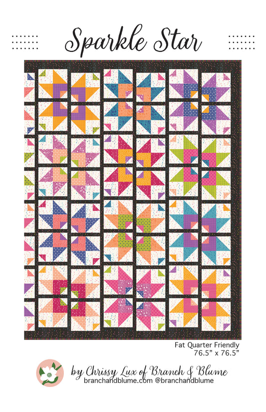 Sparkle Star Quilt Pattern - PDF